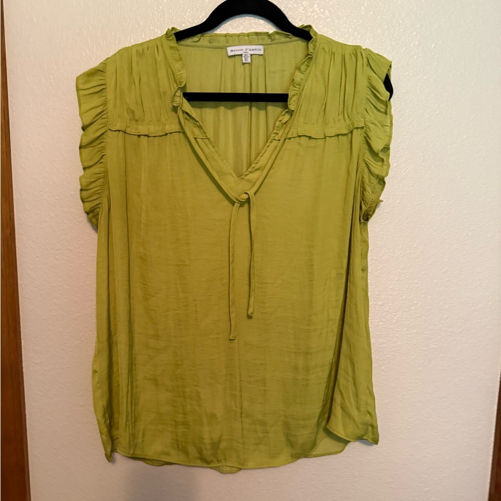 Maison d'Amelie Blouse with Ruffle Detail